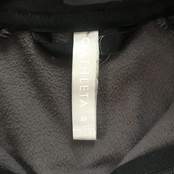 Athleta Triumph Printed Hoodie Zip Sweatshirt Camo Black - Picture 4 of 6